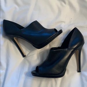 Aldo Black Peep Toe Heels